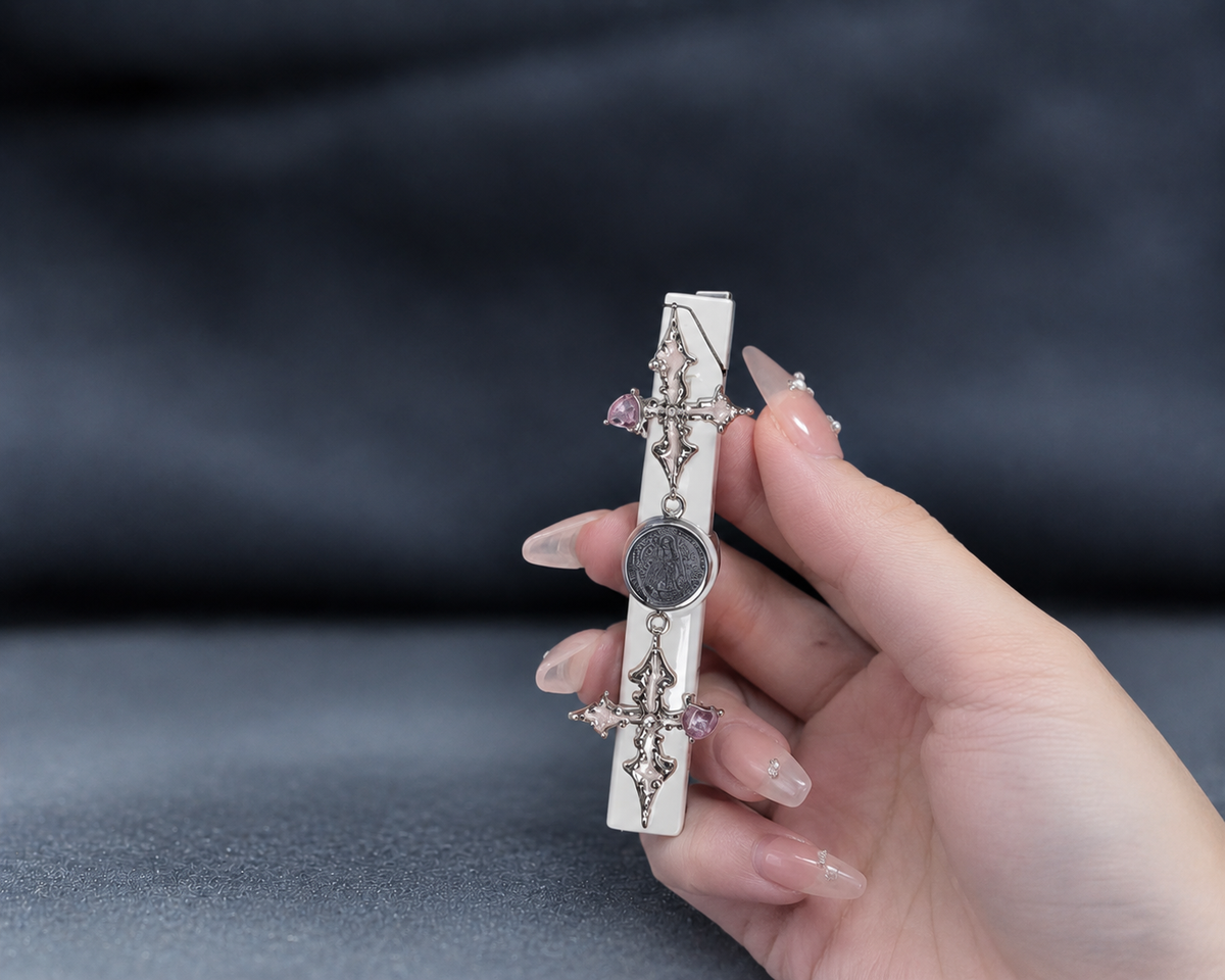 Pearl Cross Metal Lighter