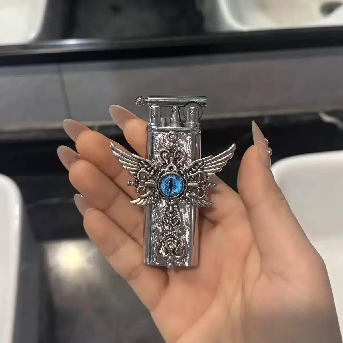 2026 Butane Gas Lighter, High-end Handmade Retro Cross