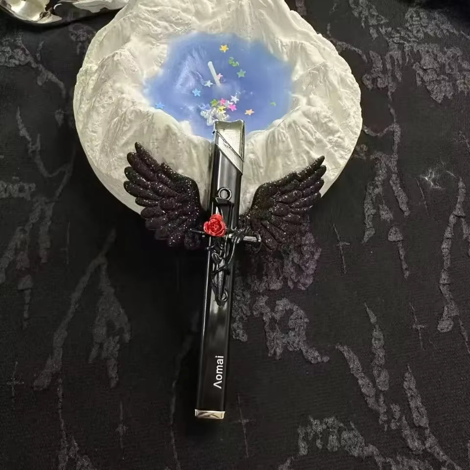 Pretty Angel Rose Wing Butane Torch Lighter