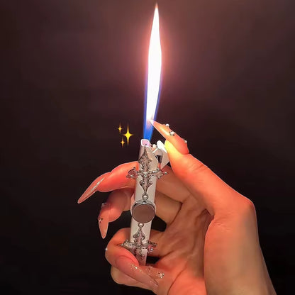 Luxury Pearl Cross Lighter – Handmade Metal Portable Lighter