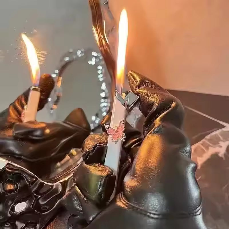 Rose Angel Torch Lighter – Mini Metal Open Flame Lighter