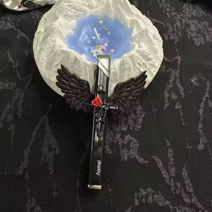 Rose Angel Torch Lighter – Mini Metal Open Flame Lighter