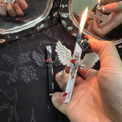 Pretty Angel Rose Wing Butane Torch Lighter