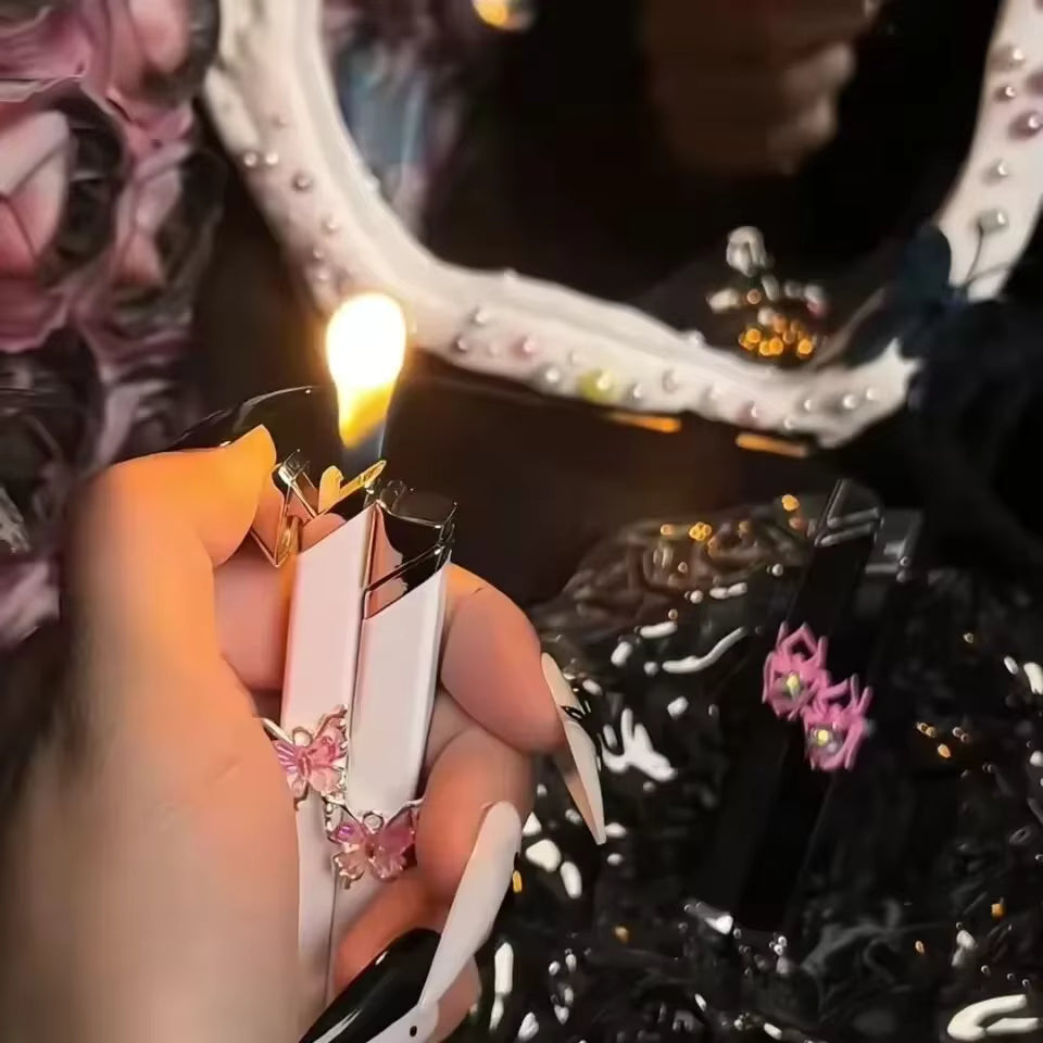 Pretty Angel Rose Wing Butane Torch Lighter