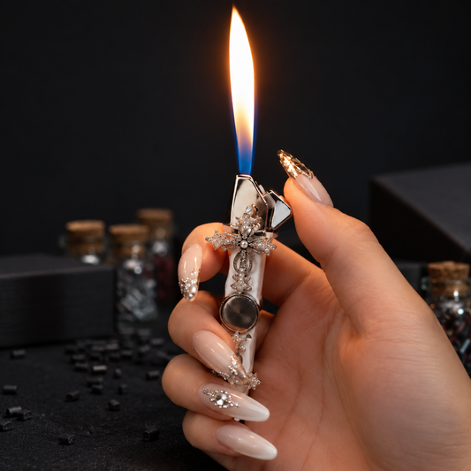 Pearl Cross Metal Lighter