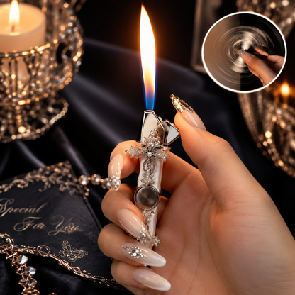 Luxury Pearl Cross Lighter – Handmade Metal Portable Lighter