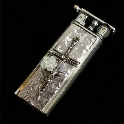 2026 Butane Gas Lighter, High-end Handmade Retro Cross