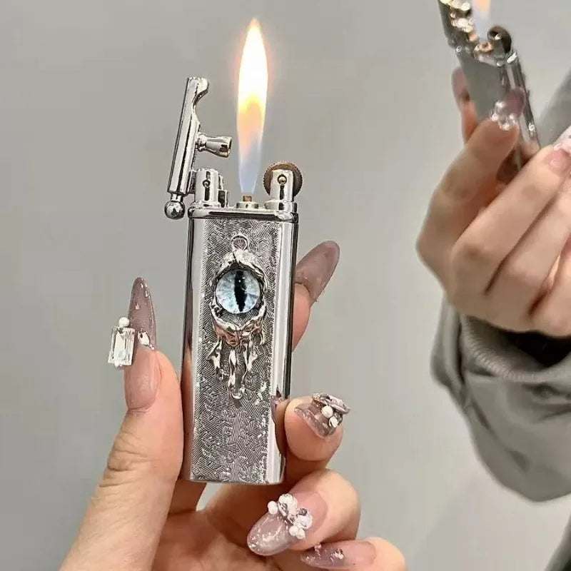 2026 Butane Gas Lighter, High-end Handmade Retro Cross